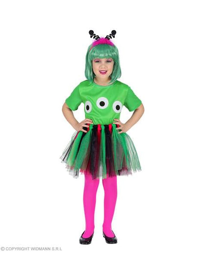 Disfraz de alien verde para niña