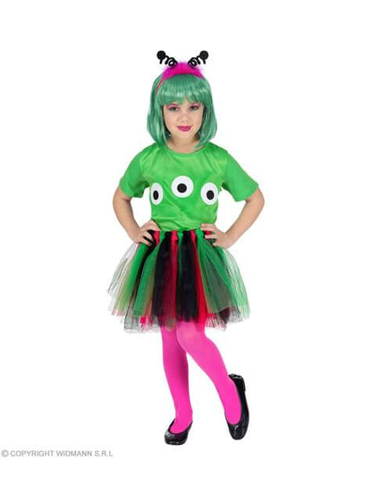 Disfraz de alien verde para niña