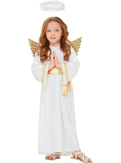 Disfraz de ángel con aureola y alas para niños - Funiglobal | Funidelia