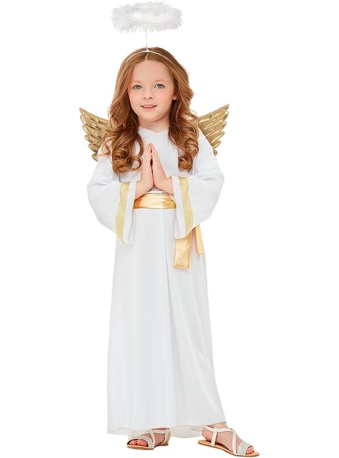 Disfraz de ángel con aureola y alas para niños - Funiglobal | Funidelia