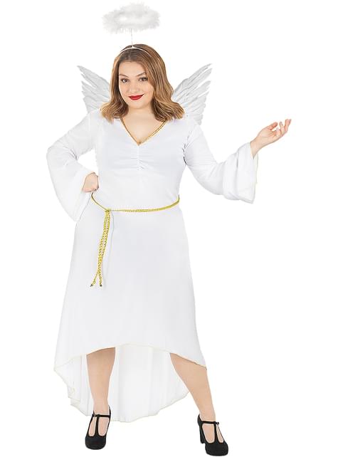 Disfraz de ángel con aureola y alas talla grande - Funiglobal | Funidelia
