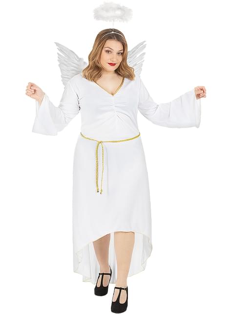 Disfraz de ángel con aureola y alas talla grande - Funiglobal | Funidelia