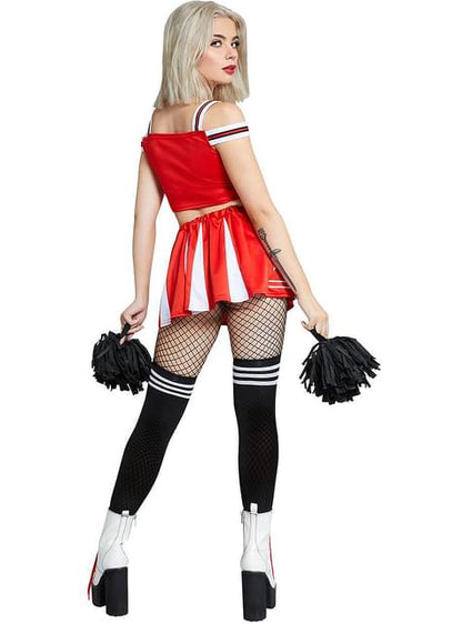 Disfraz de animadora Halloween rojo para mujer