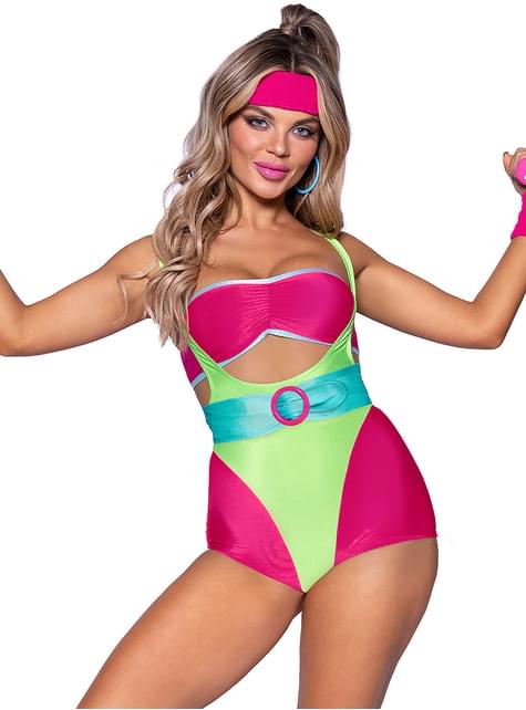 Disfraz de años 80 aerobic para mujer