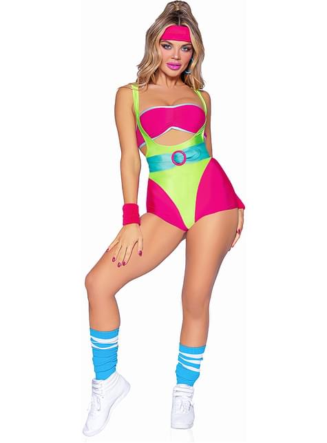 Disfraz de años 80 aerobic para mujer
