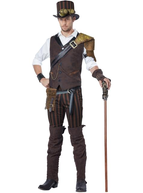 Disfraz de steampunk aventurero para hombre