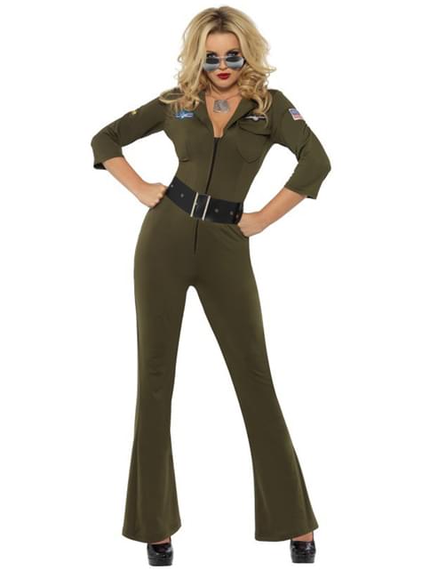 Disfraz de aviador de Top Gun para mujer