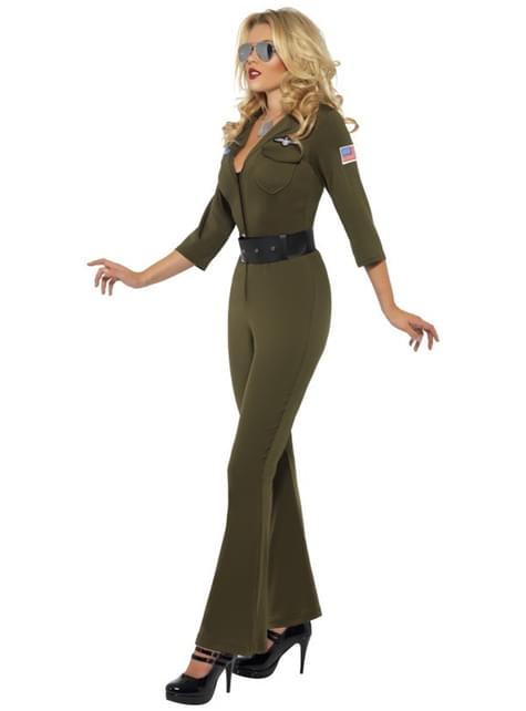 Disfraz de aviador de Top Gun para mujer