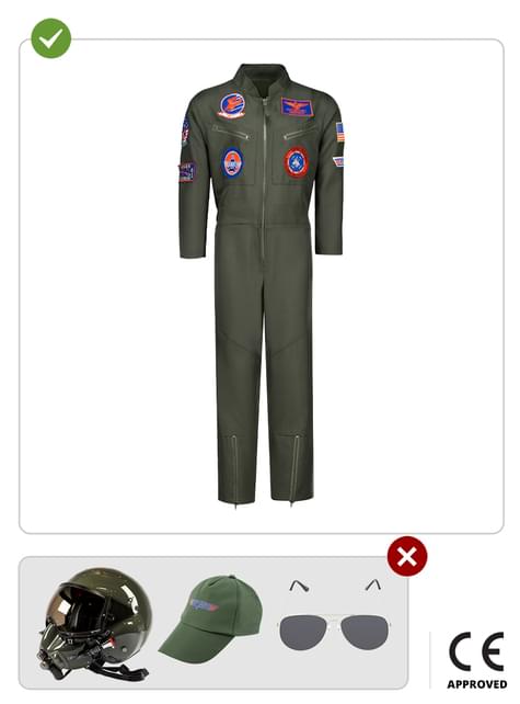 Disfraz de aviador de Top Gun para niño