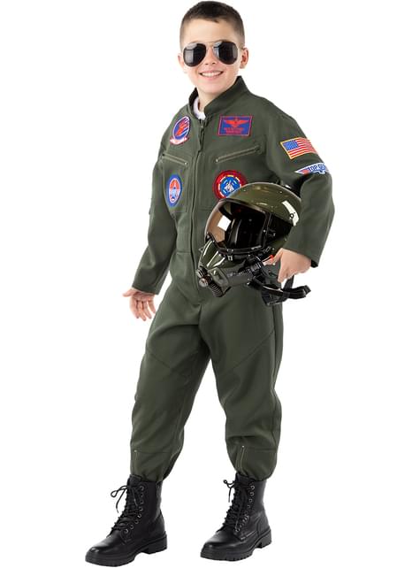 Disfraz de aviador de Top Gun para niño