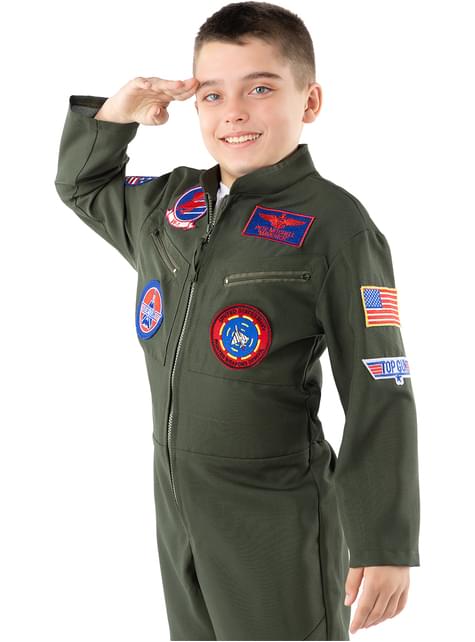 Disfraz de aviador de Top Gun para niño