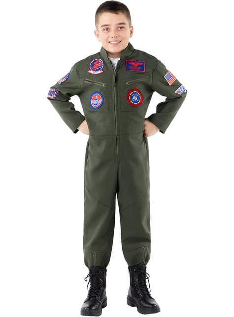 Disfraz de aviador de Top Gun para niño