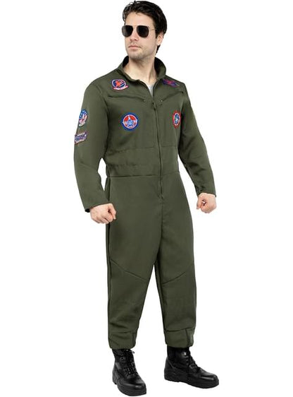 Disfraz de aviador de Top Gun talla grande - Funiglobal | Funidelia