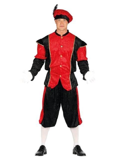 Disfraz de ayudante de San Nicolás rojo para adulto