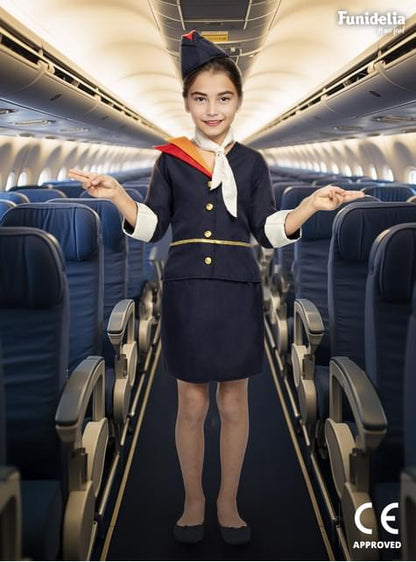 Disfraz de azafata de vuelo para niña - Funiglobal | Funidelia