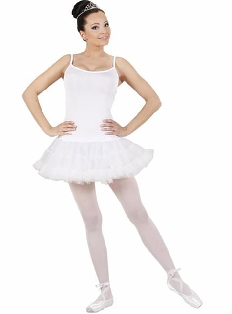 Disfraz de bailarina de ballet blanco