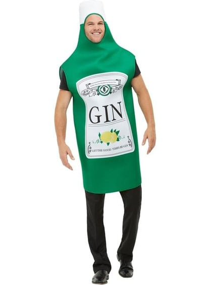 Disfraz de botella de Ginebra para hombre