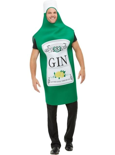 Disfraz de botella de Ginebra para hombre