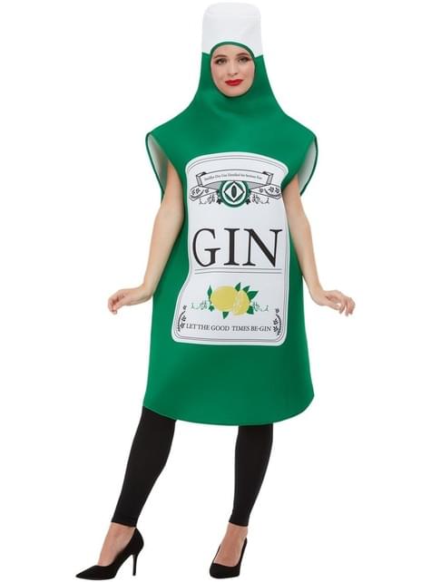 Disfraz de botella de Ginebra para hombre