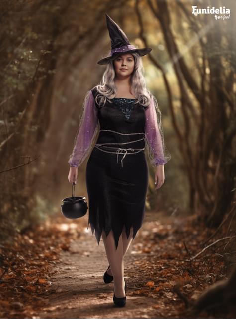 Disfraz de bruja clásica para mujer talla grande - Funiglobal | Funidelia