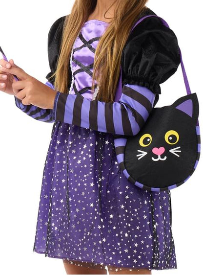 Disfraz de bruja con accesorios para niña