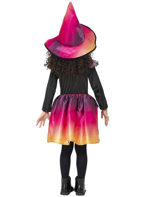 Disfraz de bruja del atardecer para niña