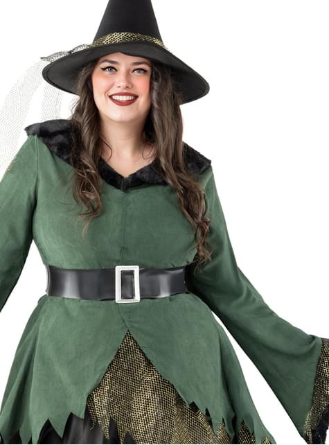 Disfraz de bruja deluxe para mujer talla grande - Funiglobal | Funidelia