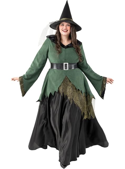 Disfraz de bruja deluxe para mujer talla grande - Funiglobal | Funidelia