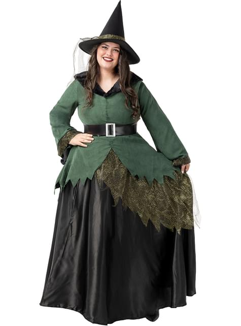 Disfraz de bruja deluxe para mujer talla grande - Funiglobal | Funidelia