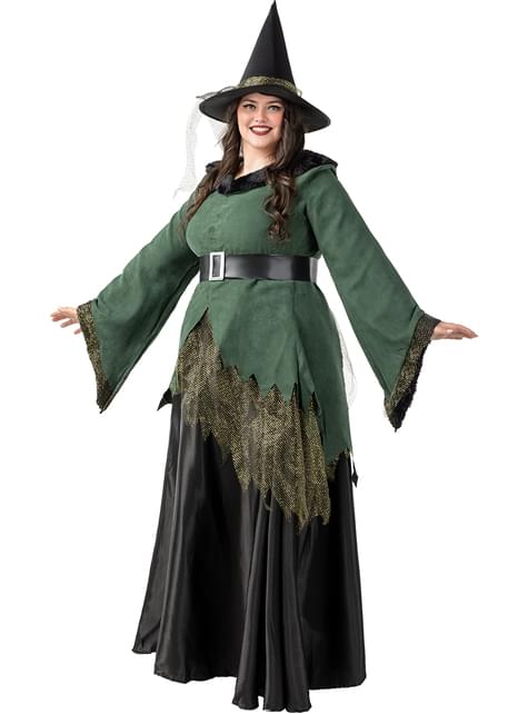 Disfraz de bruja deluxe para mujer talla grande - Funiglobal | Funidelia