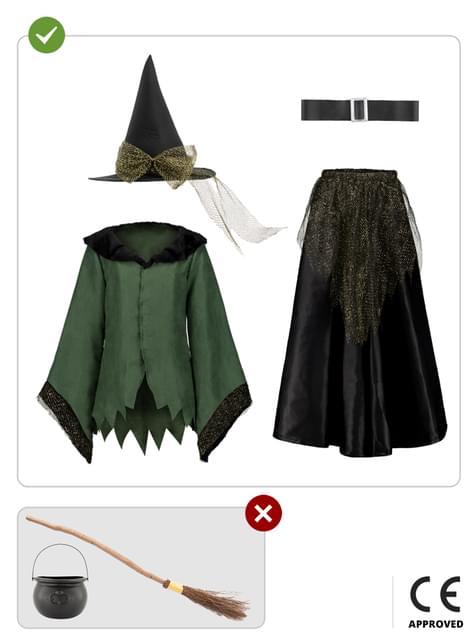 Disfraz de bruja deluxe para niña - Funiglobal | Funidelia