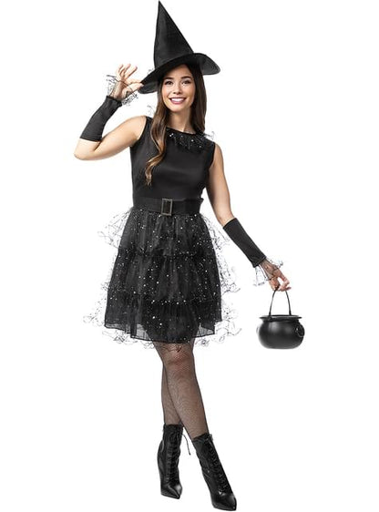 Disfraz de bruja elegante para mujer - Funiglobal | Funidelia