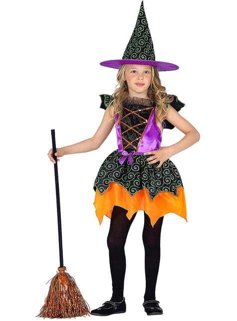 Disfraz de bruja encantada para niña