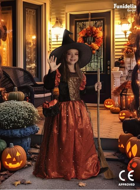 Disfraz de bruja Premium para niña - Funiglobal | Funidelia
