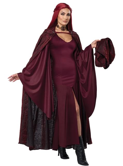 Disfraz de bruja roja para mujer