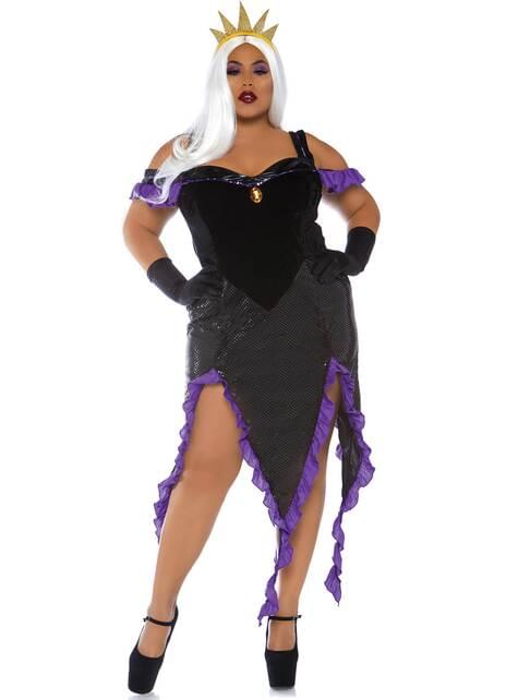 Disfraz de bruja Úrsula de los mares para mujer talla grande