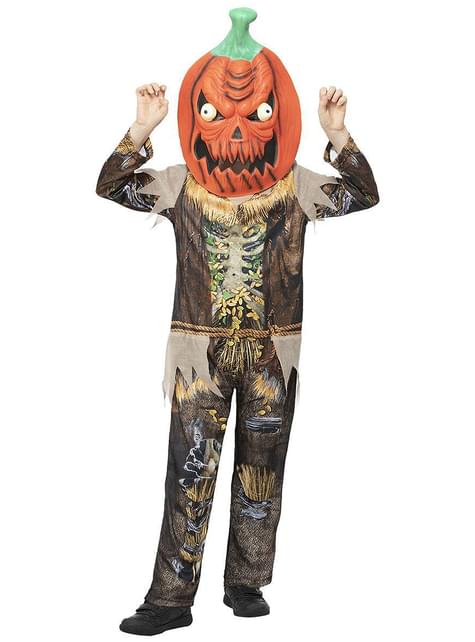 Disfraz de calabaza terrorífica para niño