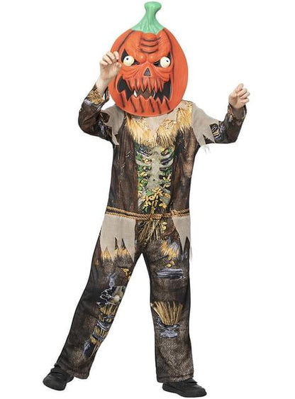 Disfraz de calabaza terrorífica para niño