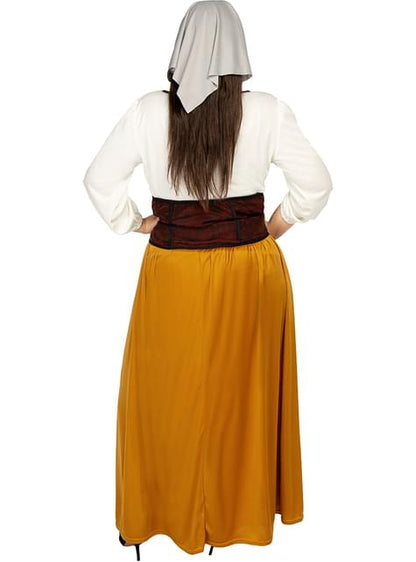 Disfraz de campesina medieval para mujer talla grande - Funiglobal | Funidelia