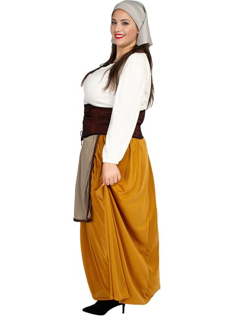 Disfraz de campesina medieval para mujer talla grande - Funiglobal | Funidelia