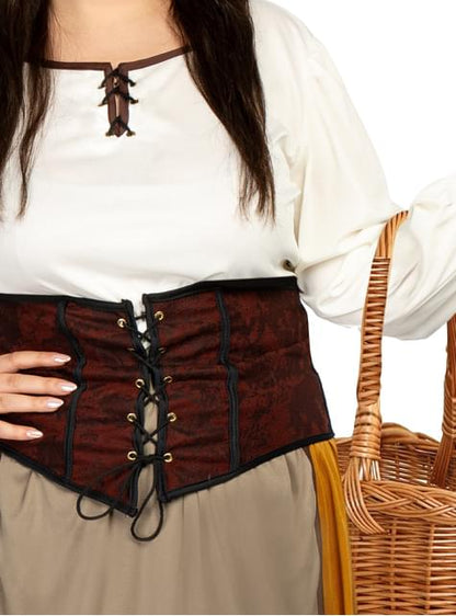Disfraz de campesina medieval para mujer talla grande - Funiglobal | Funidelia
