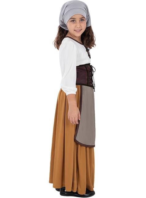 Disfraz de campesina medieval para niña - Funiglobal | Funidelia