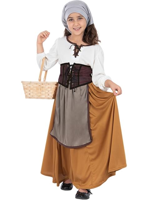 Disfraz de campesina medieval para niña - Funiglobal | Funidelia