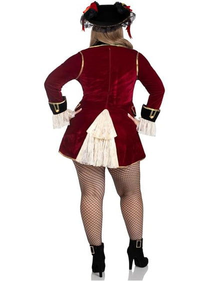 Disfraz de capitán pirata para mujer talla grande - Leg Avenue | Funidelia