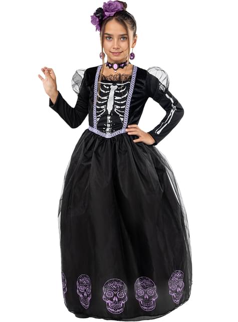Disfraz de Catrina Día de los Muertos para niña - Funiglobal | Funidelia