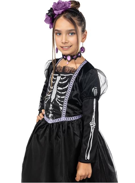 Disfraz de Catrina Día de los Muertos para niña - Funiglobal | Funidelia
