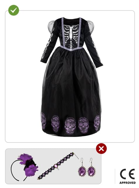 Disfraz de Catrina Día de los Muertos para niña - Funiglobal | Funidelia