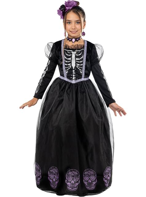 Disfraz de Catrina Día de los Muertos para niña - Funiglobal | Funidelia