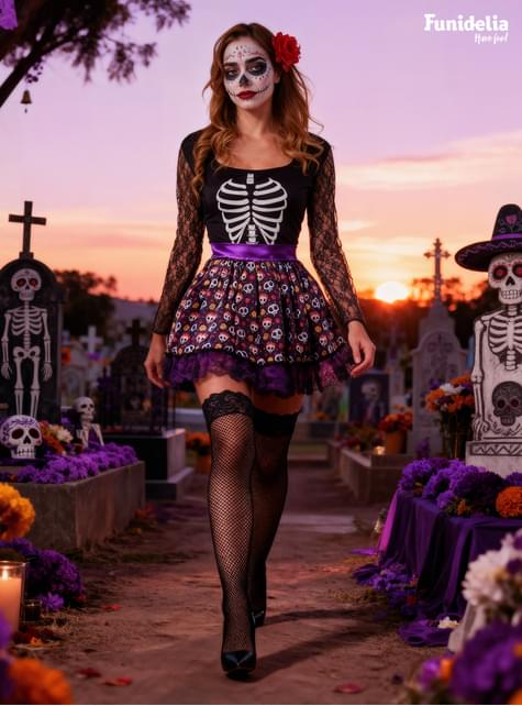 Disfraz de Catrina esqueleto para mujer - Funiglobal | Funidelia