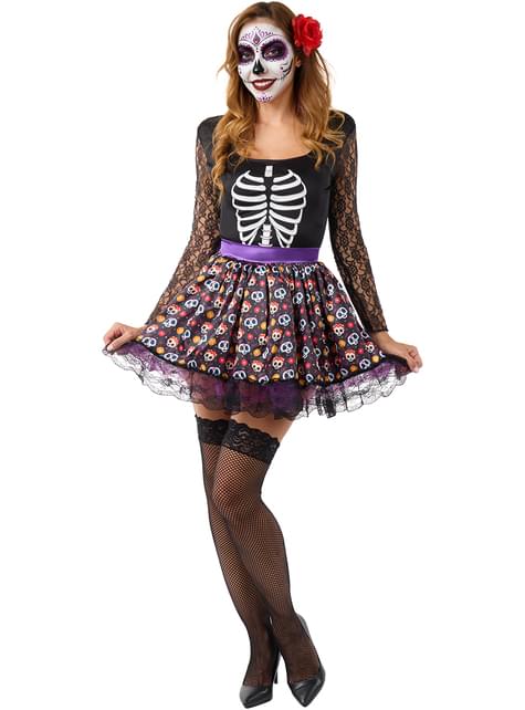 Disfraz de Catrina esqueleto para mujer - Funiglobal | Funidelia